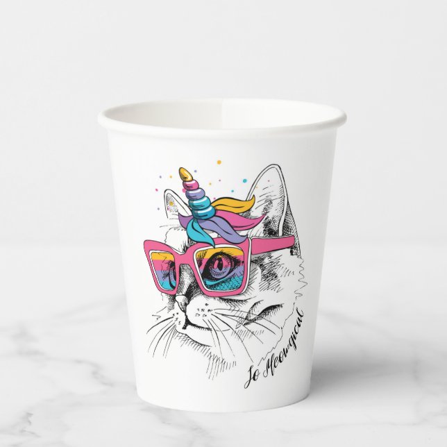 Caticorn | So Meowgical Paper Cups (Left)
