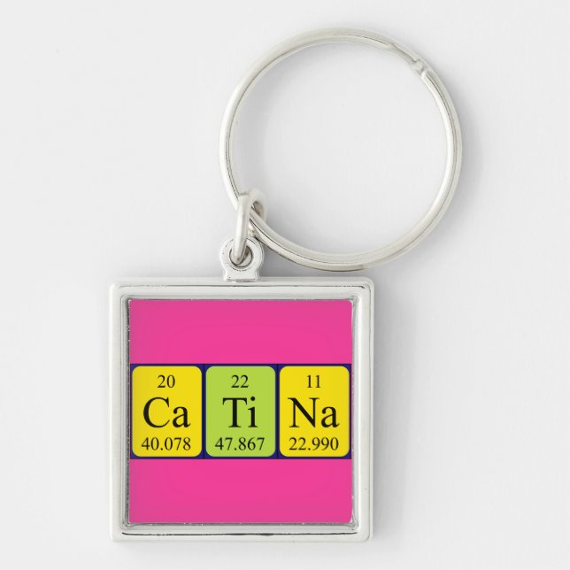 Catina periodic table name keyring (Front)