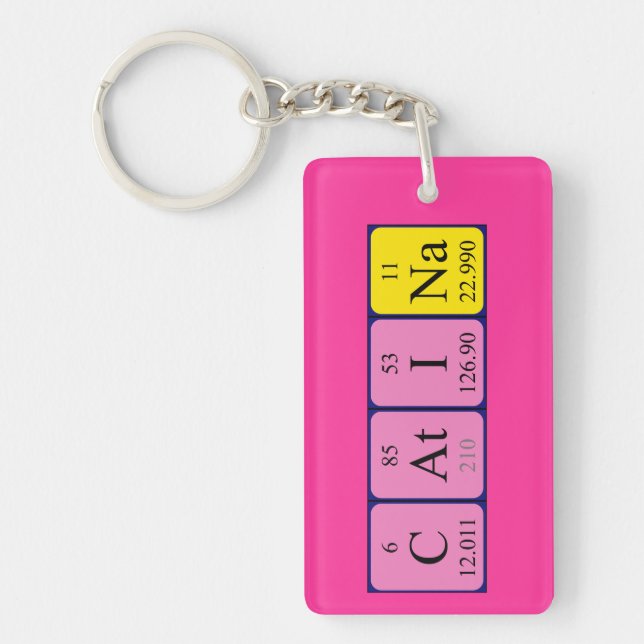 Catina periodic table name keyring (Front)