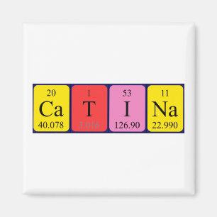 Catina periodic table name magnet