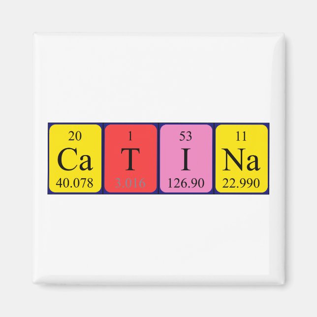 Catina periodic table name magnet (Front)