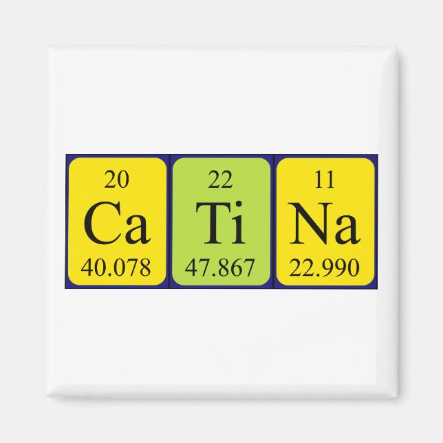 Catina periodic table name magnet (Front)