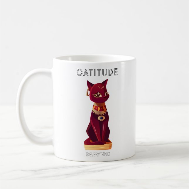 CATITUDE is everything Coffee Mug (Left)