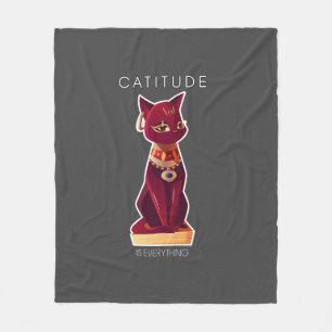 CATITUDE is everything Fleece Blanket