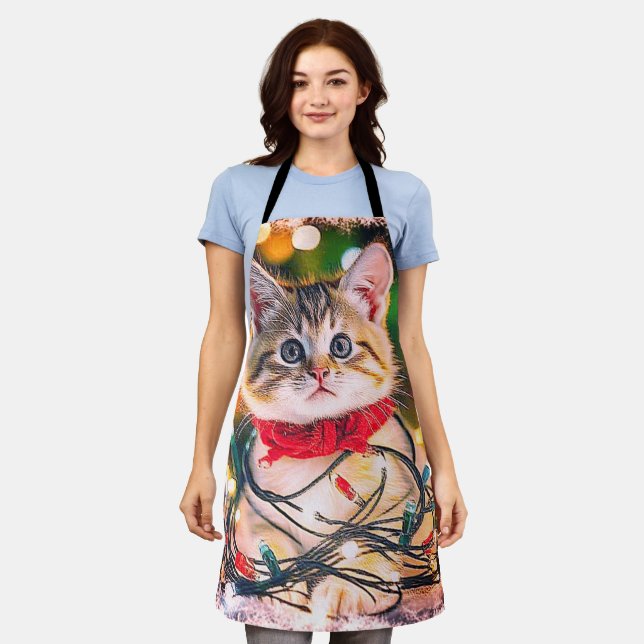 CATLADY CHRISTMAS APRON (Worn)