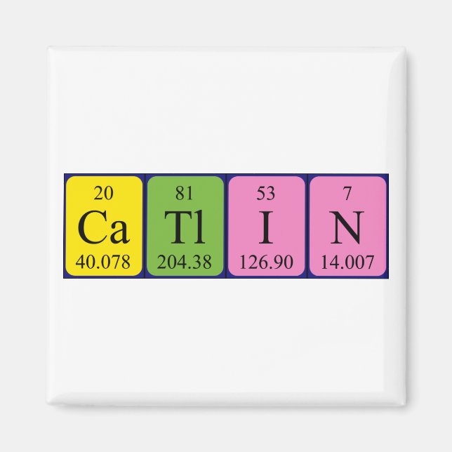 Catlin periodic table name magnet (Front)