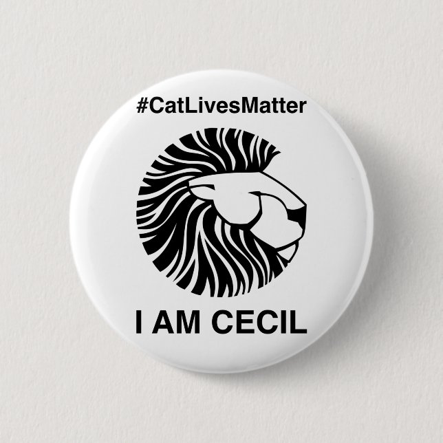 #CatLivesMatter Badge 2 Inch Round Button (Front)