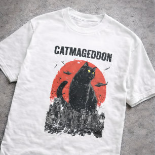 Catmageddon Giant Cat Monster City Kaiju Funny Pet T-Shirt