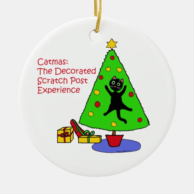 Catmas Experience Ceramic Ornament (Front)