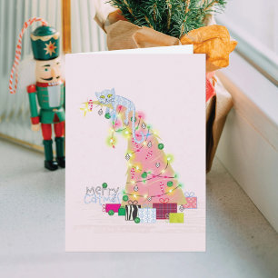 Catmas Tree Christmas Card