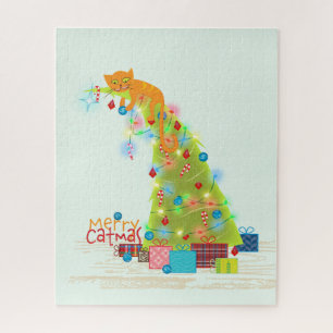 Catmas Tree Christmas Jigsaw Puzzle