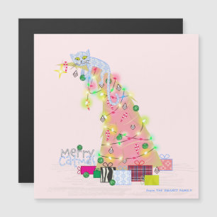 Catmas Tree Magnetic Christmas Card
