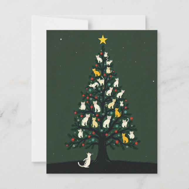 Catmas Tree – The Purrfect Holiday Greeting Card (Front)