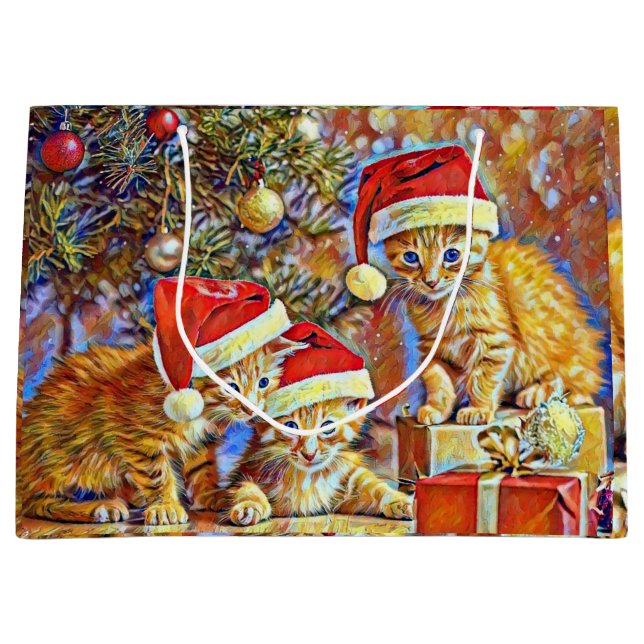 Catmass Tree Large Gift Bag (Front)