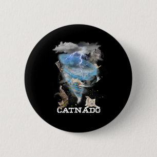 Catnado Funny Best Graphic Cute Cat Lover 2 Inch Round Button
