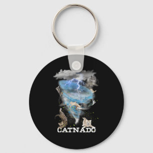 Catnado Funny Best Graphic Cute Cat Lover  Keychain