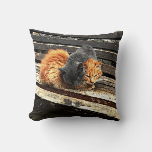 Catnap Cuties Throw Pillow