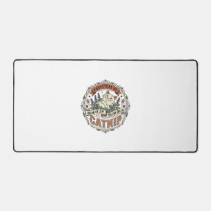 Catnip Cat Catnip Vintage Vector Art Shirt Design_ Desk Mat