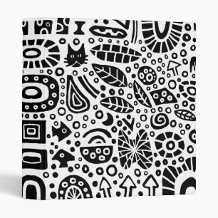 Catnip Dreams - Black on White Binder