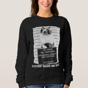 Catnip Made Me Do It Tee Cat Mugshot Kitten Cattit