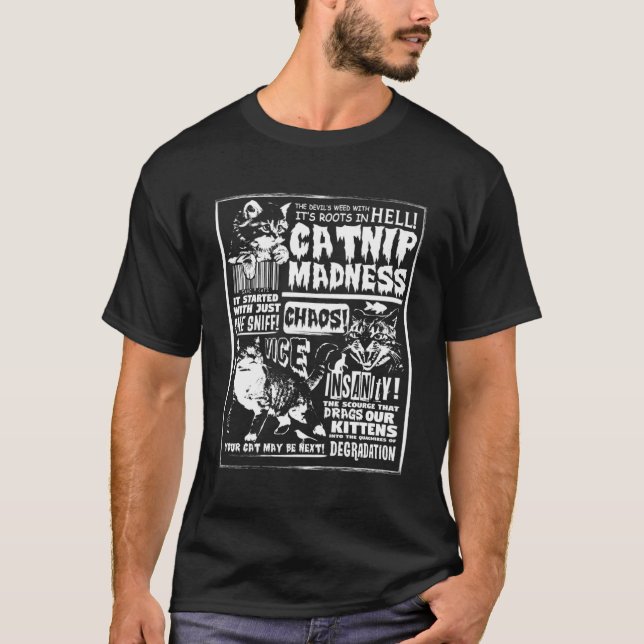 Catnip Madness Kitten Cat For Cat Owners T-Shirt (Front)