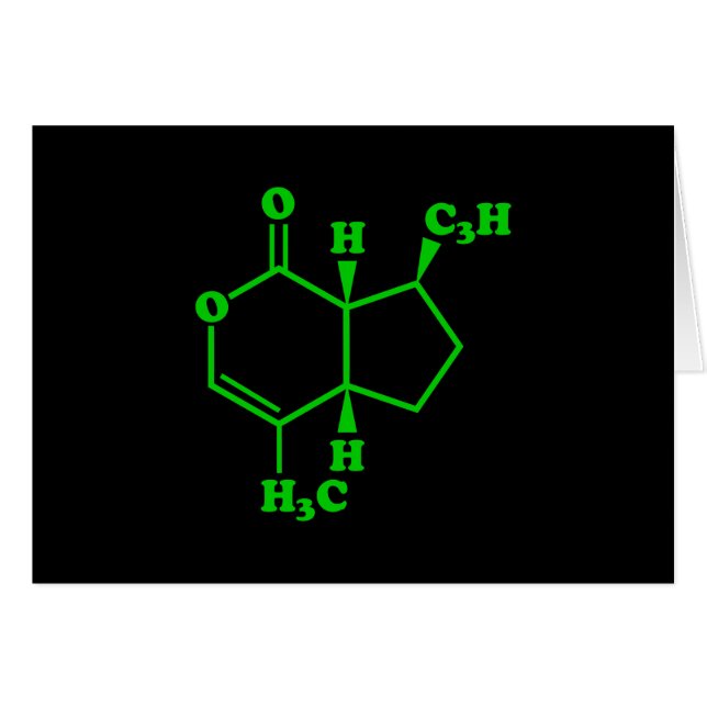 Catnip Nepetalactone Formule chimique moléculaire (Devant horizontal)
