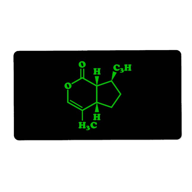 Catnip Nepetalactone Molecular Chemical Formula (Front)