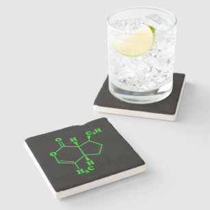 Catnip Nepetalactone Molecular Chemical Formula Stone Coaster