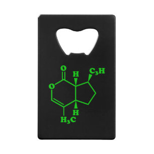Catnip Nepetalactone Molecular Chemical Formula Wallet Bottle Opener