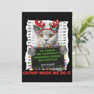 Catnip Ugly Christmas For Cat Mom Cat Dad Cat Love Invitation