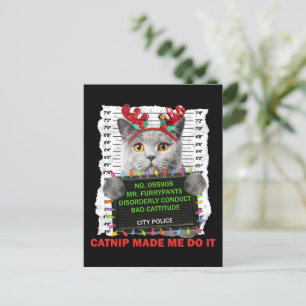 Catnip Ugly Christmas For Cat Mom Cat Dad Cat Love Postcard