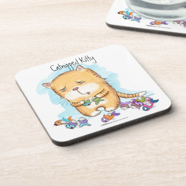 Catnipped Kitty Coaster (Left Side)