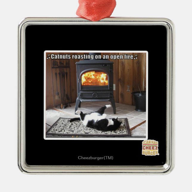 Catnuts roasting metal ornament (Front)