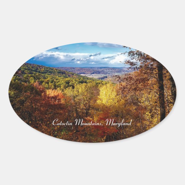 Catoctin Mountains, Maryland Oval Sticker (Front)