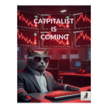 Catpitalist: Funny Market Crash Art Print