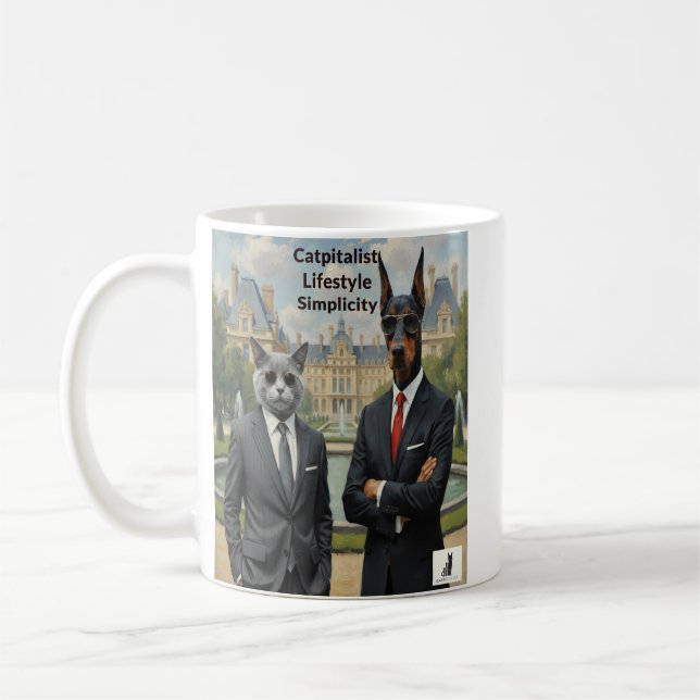 Catpitalist Lifestyle Simplicity Coffee Mug (Left)