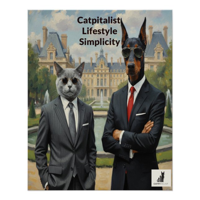 Catpitalist Lifestyle Simplicity Poster (Front)