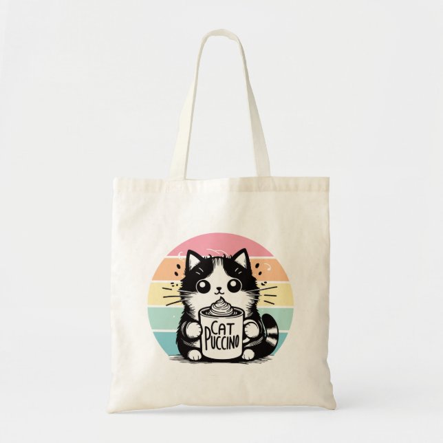 Catpuccino 3 tote bag (Front)