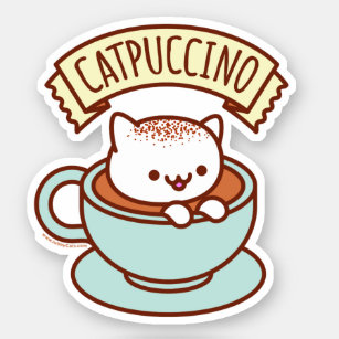 CATPUCCINO Cat Sticker