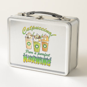 Catpuccino – Purr a Purrfect Morning   Cute Cat Metal Lunch Box