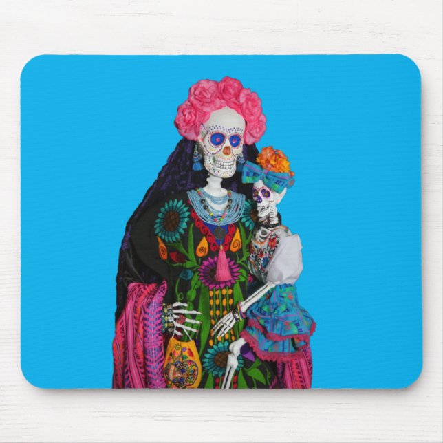 Catrina and Calavera Child Sugar Skull Mouse Pad (Front)