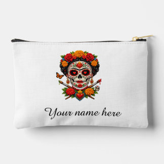 Catrina Artist Sugar Skull–Día de los Muertos Accessory Pouch
