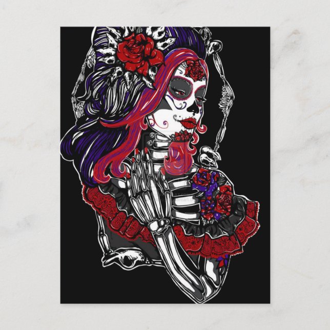 Catrina Day of the Dead Postcard (Front)