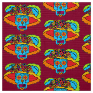 Catrina Sugar Skull Fabric