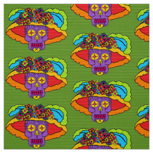 Catrina Sugar Skull Fabric
