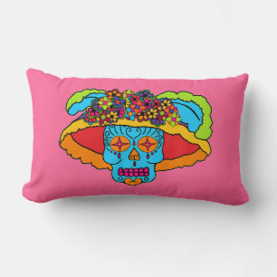 Catrina Sugar Skull Lumbar Pillow