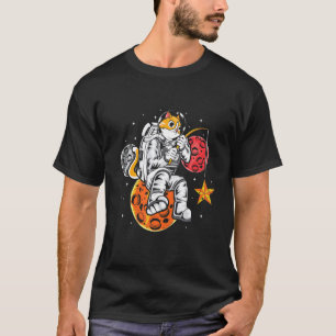 Catronaut Fishing Stars Space Cat Astronaut Planet T-Shirt