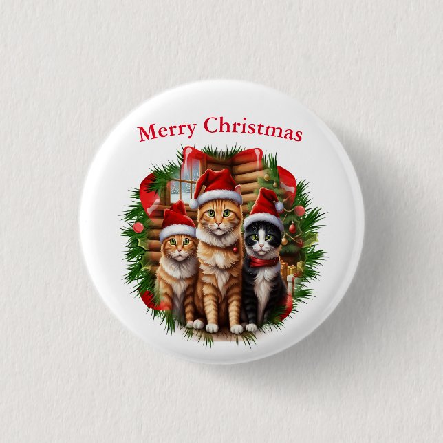 Cats  1 inch round button (Front)