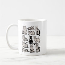 Cats 90s Vintage Aesthetic Retro Cat Illustration 