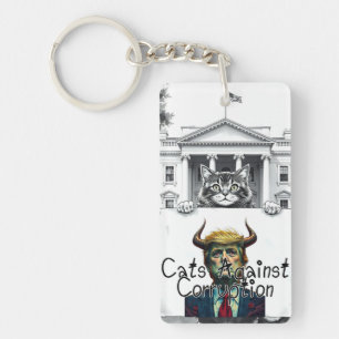 Cats Against Corruption Keychain